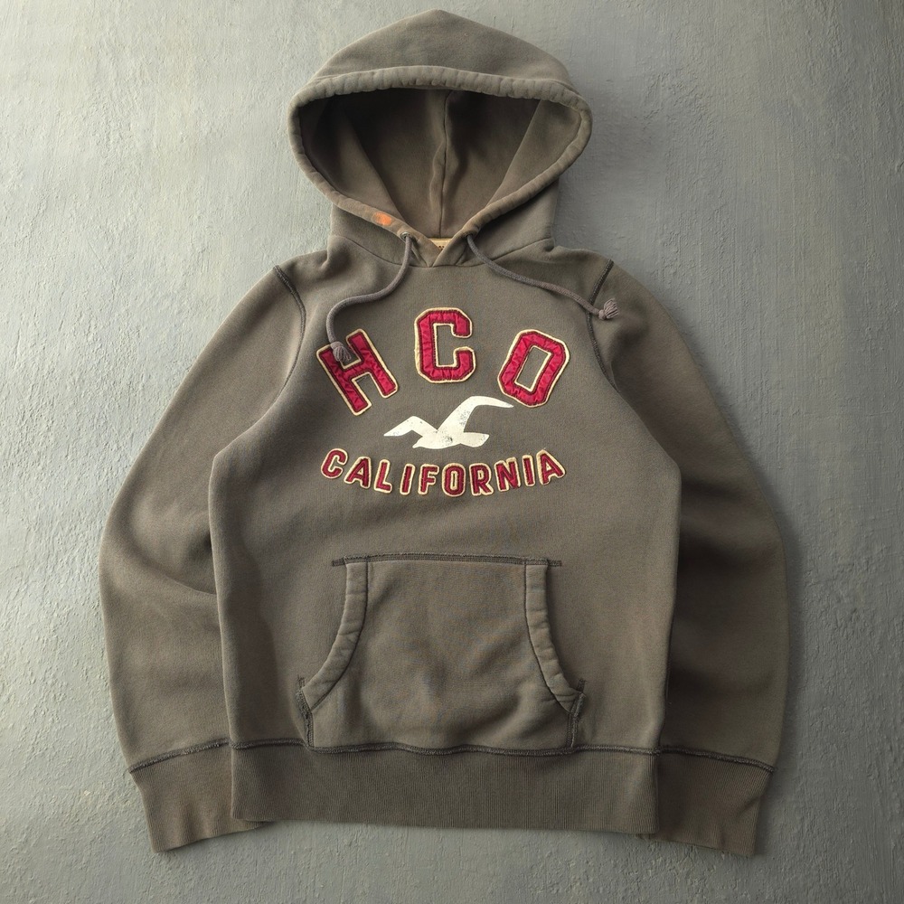 Vintage 2000s Hollister Brown Hoodie Small HCO California Applique